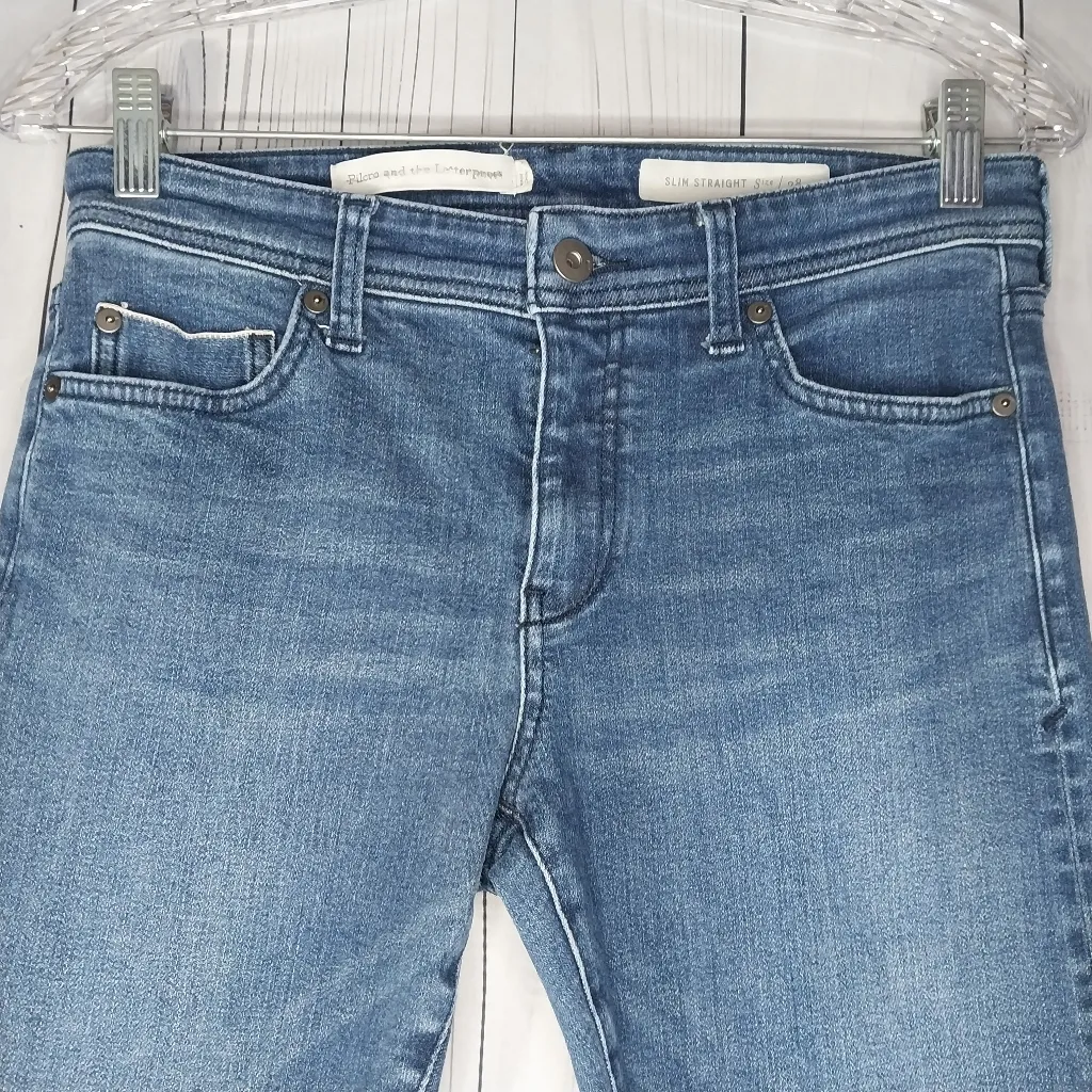 Pilcro And The Letterpress Anthropologie Slim Straight Size 28 jeans - Image 5