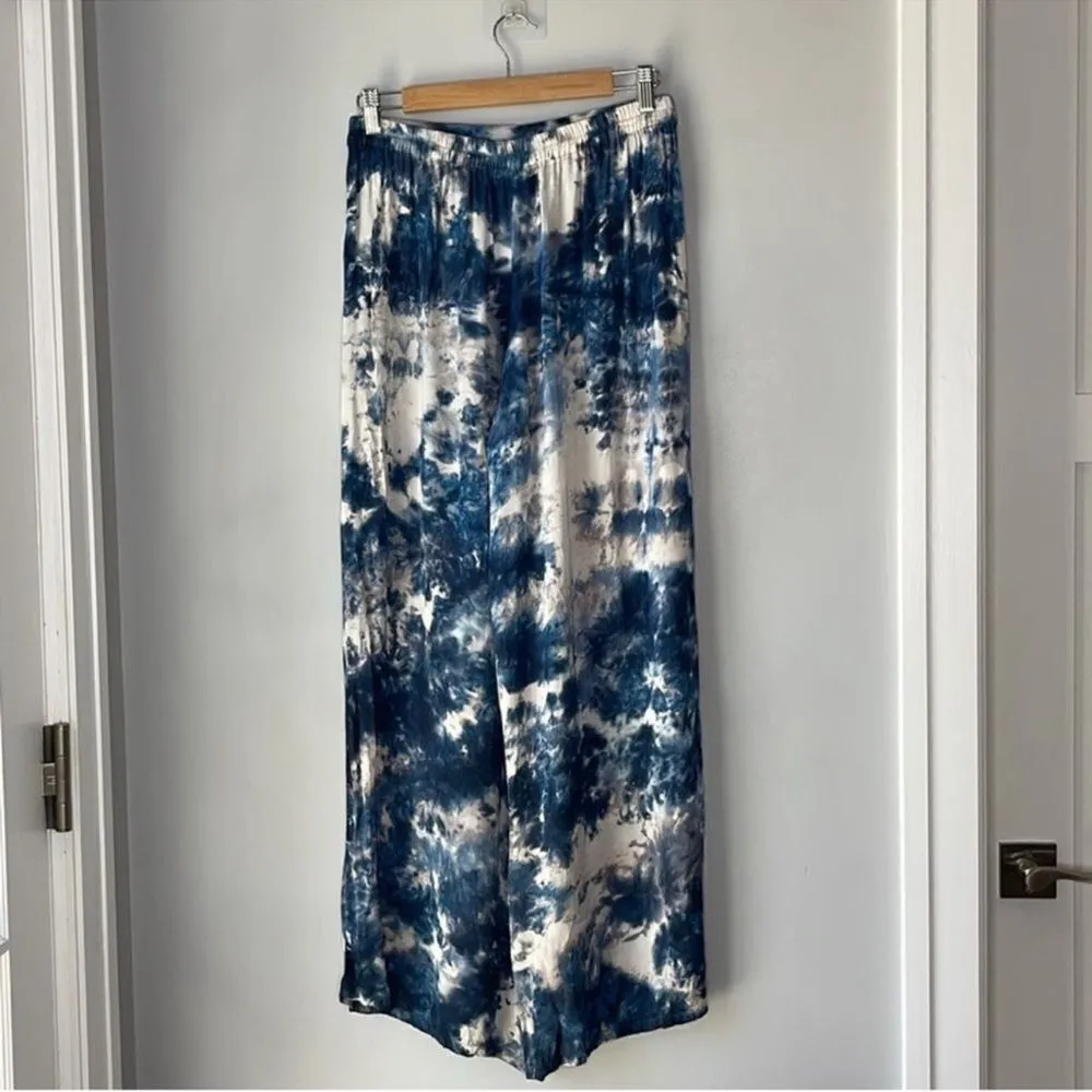 Young Fabulous and Broke Tie Dye Silky Satin Pants Wide Leg - Image 4