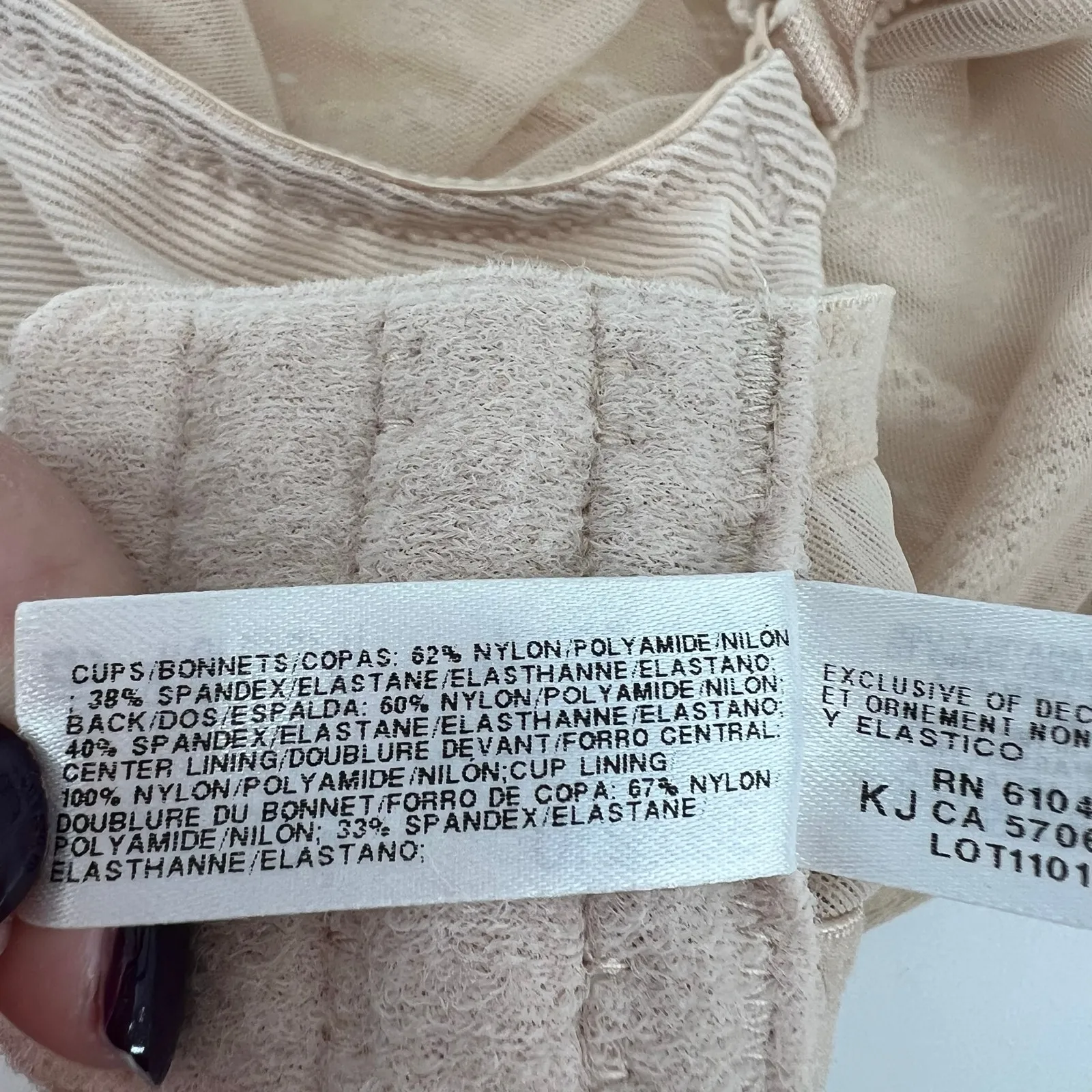 Wacoal Visual Effects Minimizer Underwire Bra style 857210 Sand (nude) size 38G - Image 9