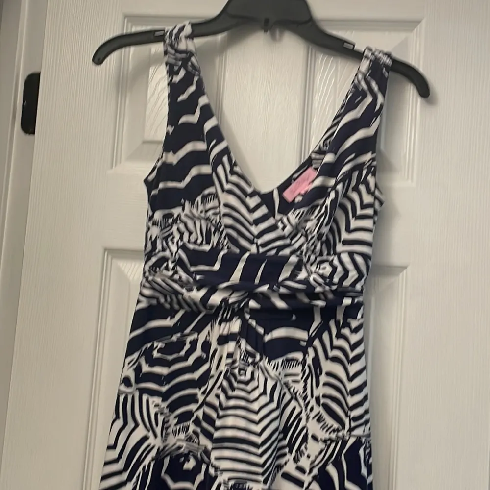 Lilly Pulitzer Sloane Maxi Dress Navy Umbrella Oh Cabana Boy - Image 5