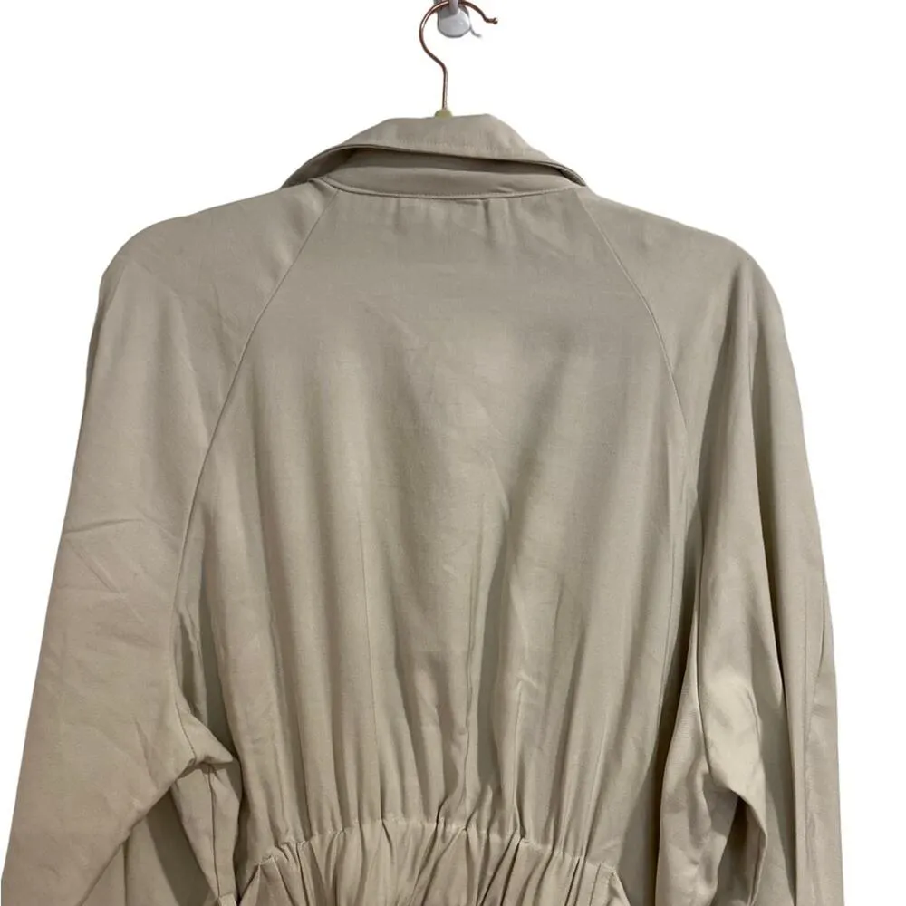 Fore Khaki Belted Lightweight Trench Coat Sz M Tan Size M - Image 11