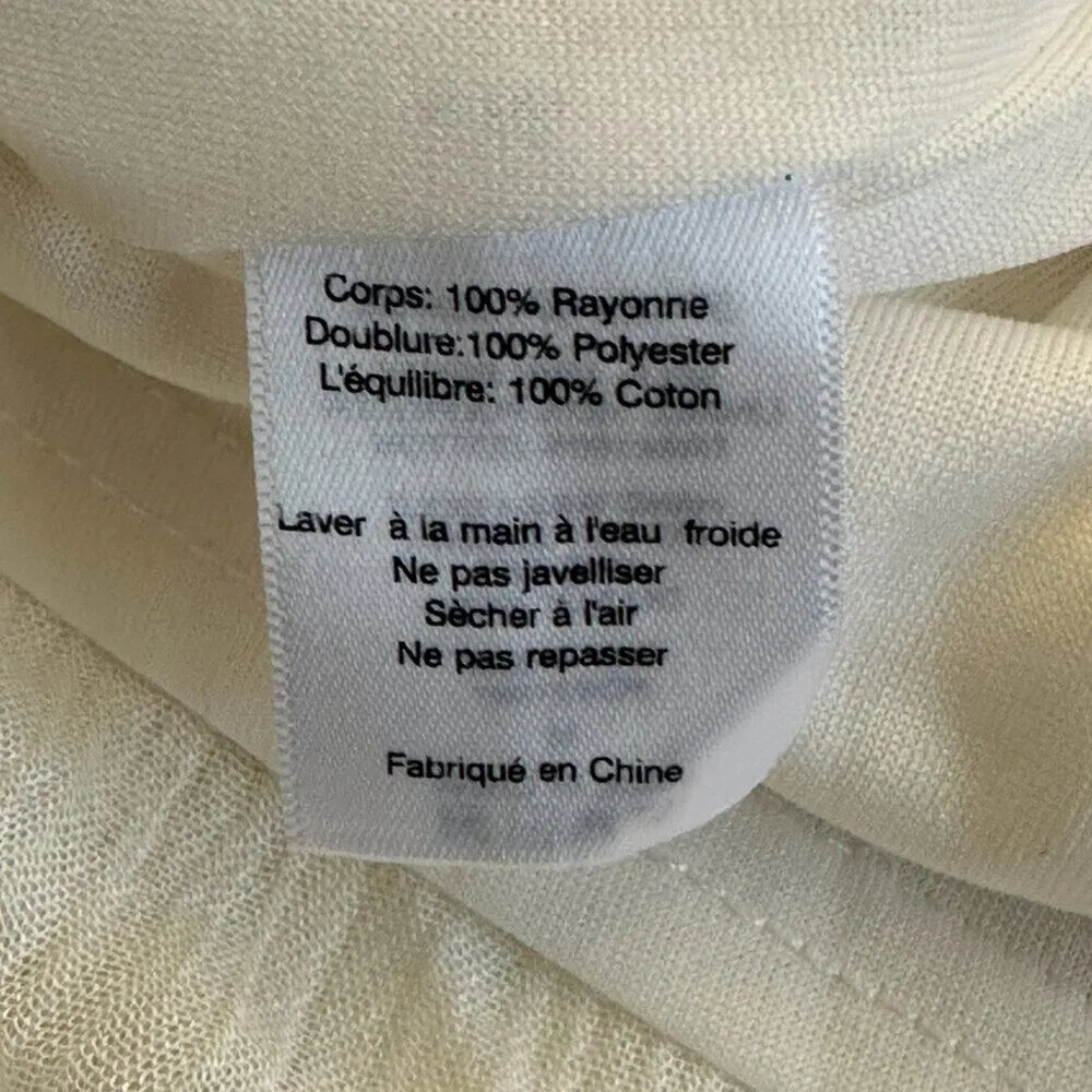 NWT Lulus Dress Womens M Cream Crochet Halter Mini Neutral Cottagecore Size M - Image 7