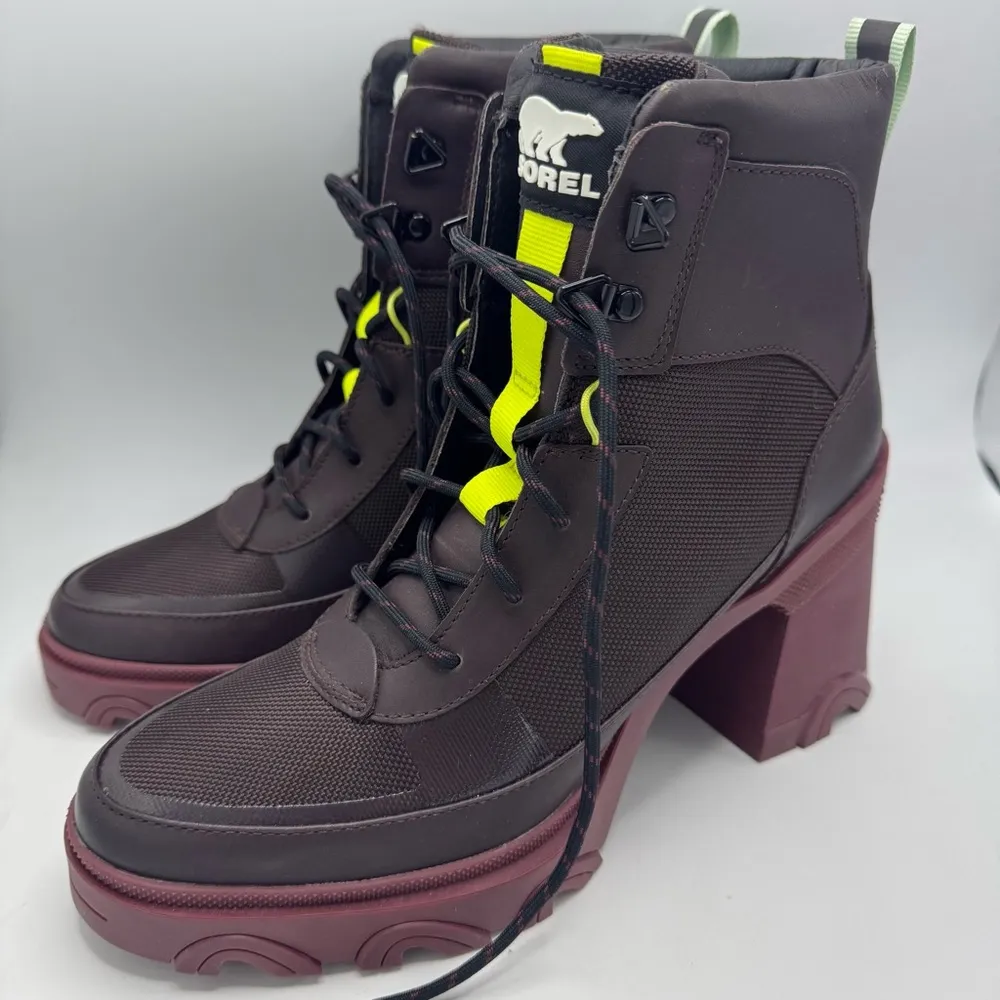 SOREL Brex Heel Lace Waterproof Boot in New Cinder Sea Sprite Size 10 - Image 5