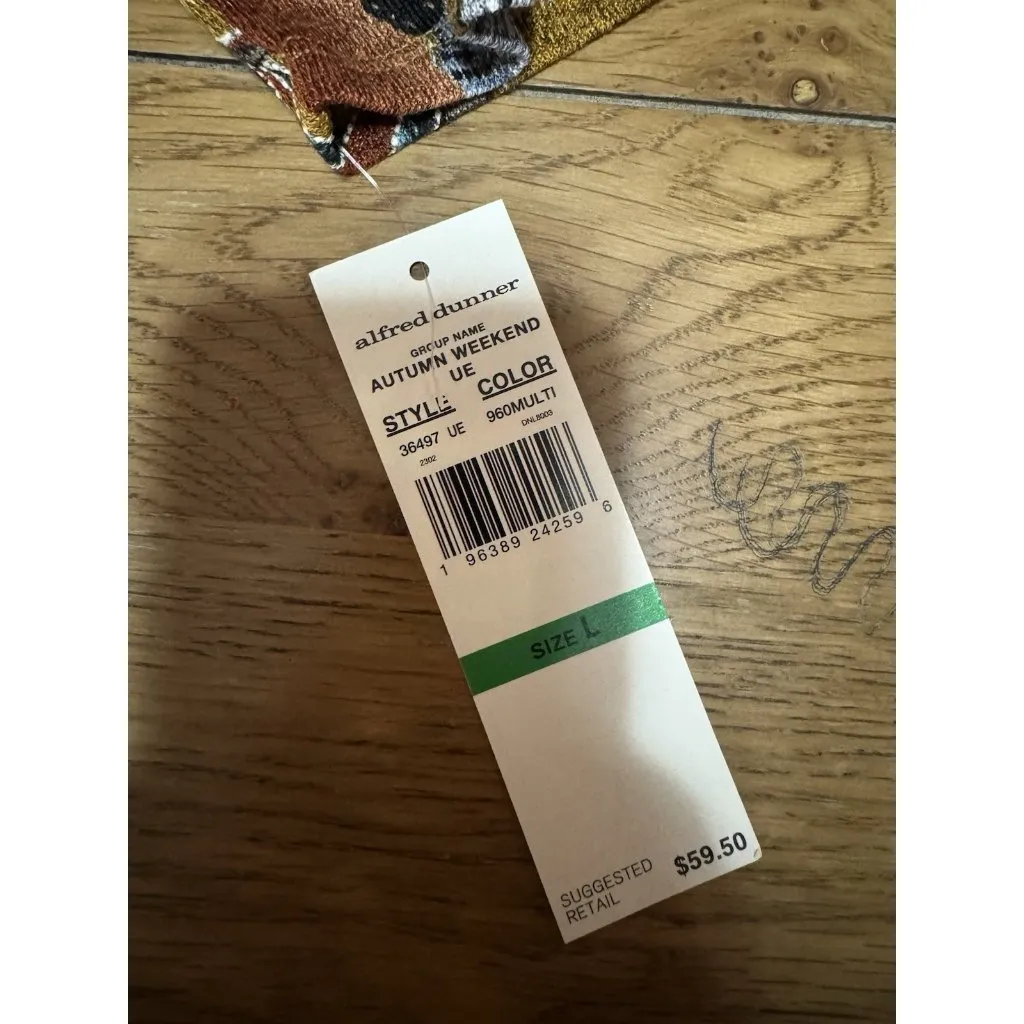 Alfred Dunner Women Size Large Autumn Weekend Sweater Floral Stretch Fall Light - Image 9