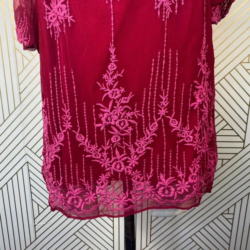 Sundance‎ Catalog Cora Embroidered Tunic Wineberry - Image 5