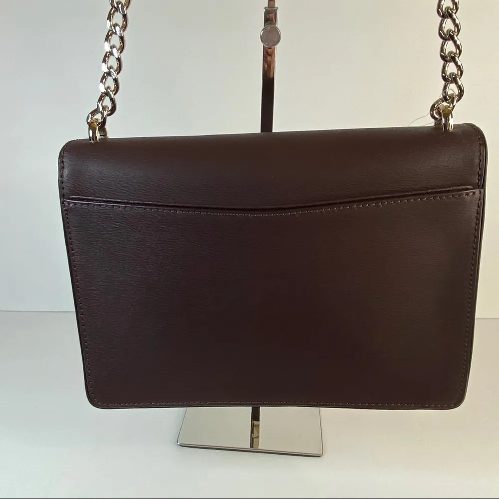 KATE SPADE Neve Convertible Flap Shoulder Bag chocolate cherry red & Olive green - Image 13