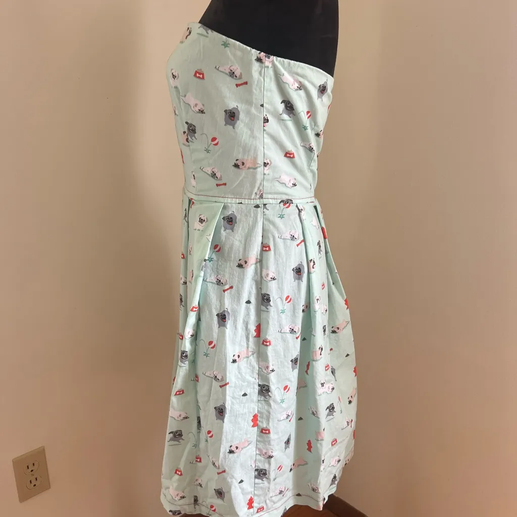 Beebop & Wally Pug Dress Green Size L - Image 3