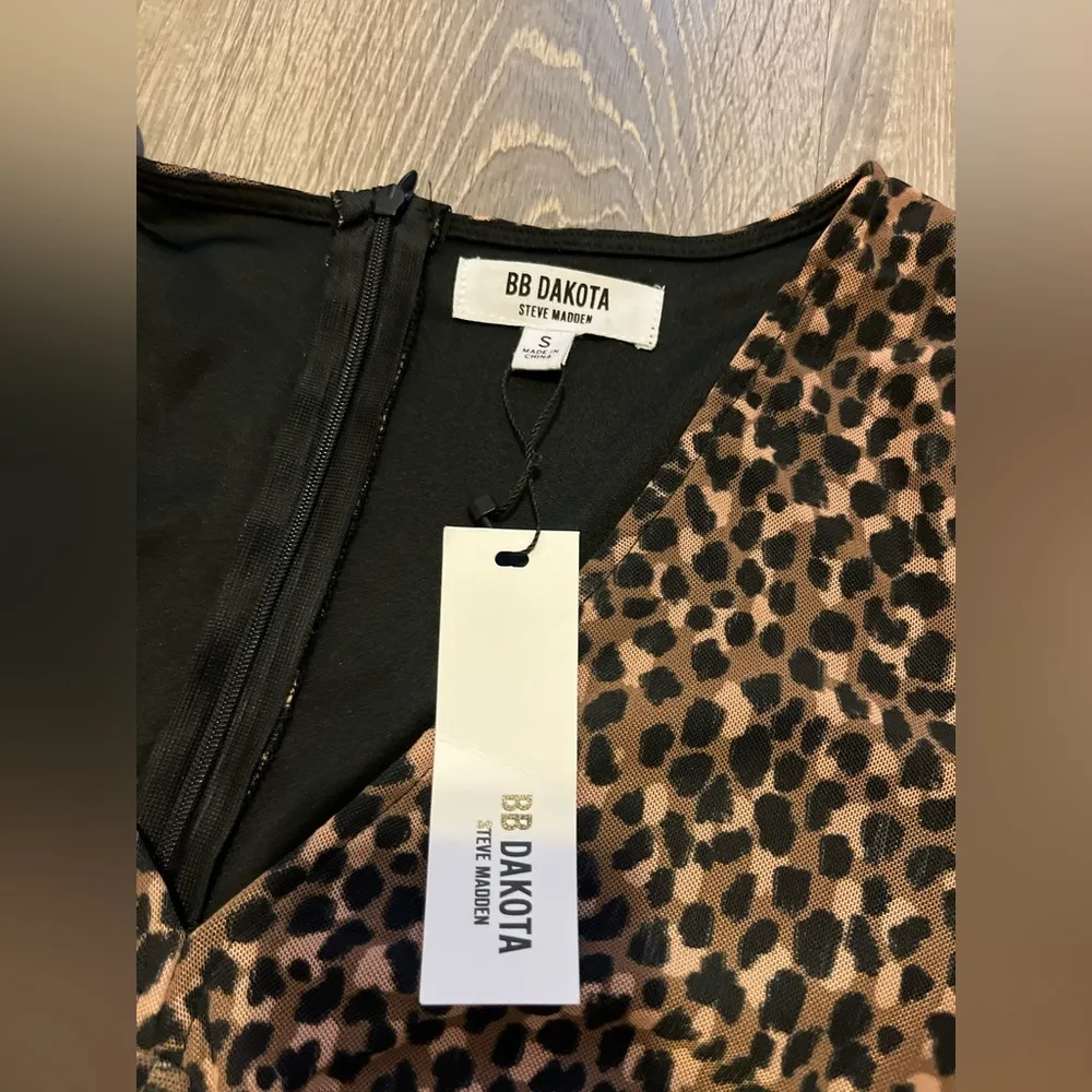 BB Dakota Steve Madden Animal Attitude Dress Size S Back Zipper Going Out NWT - Image 8