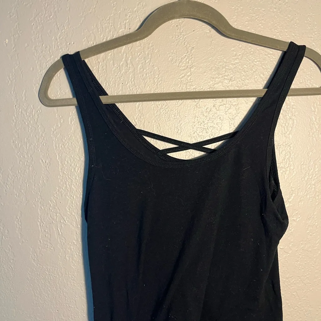 SO Black Backless Tank Top SZ L Lace Back Sleeveless Business Casual Shirt - Image 7