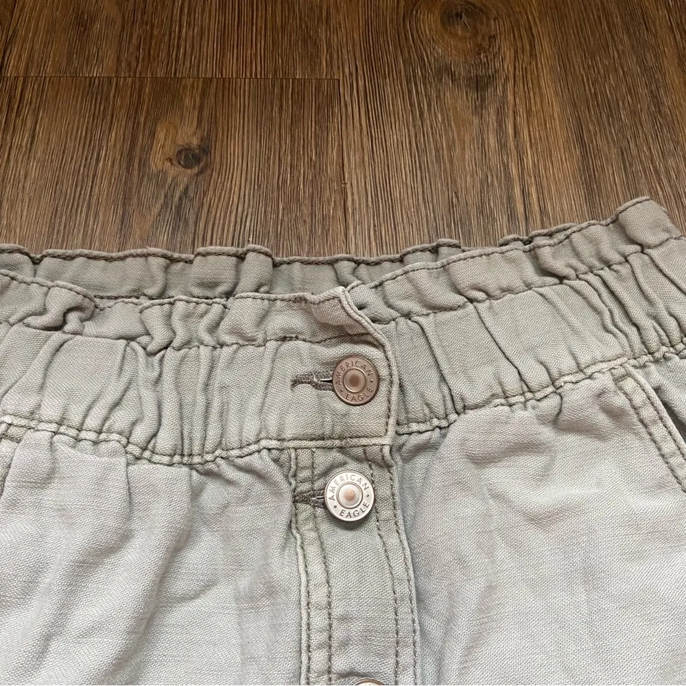 American Eagle Outfitters Green Button-Down Mini Skirt - Image 4