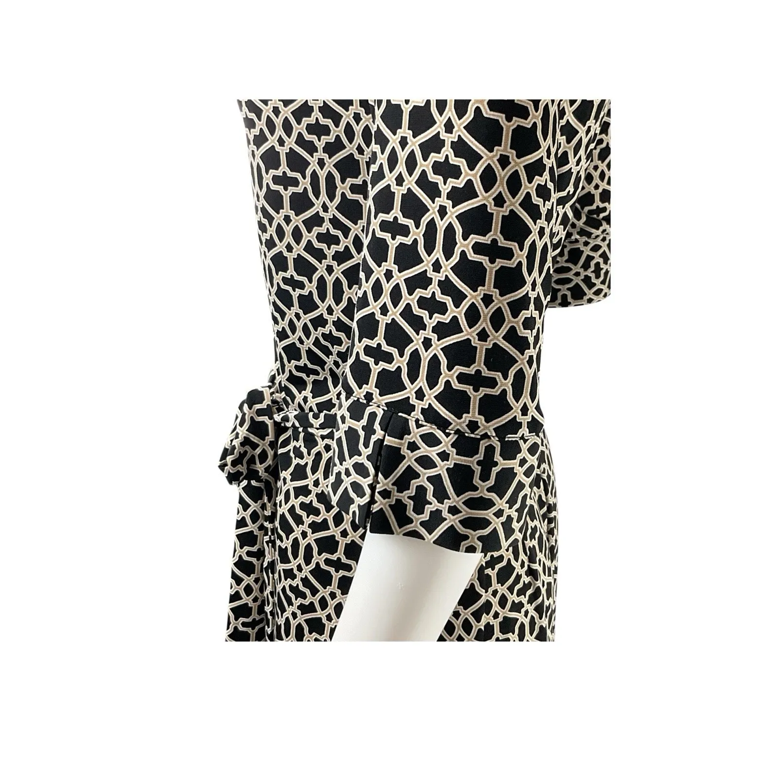 LAUNDRY By Shelli Segal Dress‎ Size 10 B&W Greek Key Print NEW With Tags $155 - Image 5