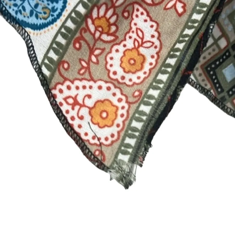 Melissa Paige Top Womens S Multicolor Wide Sleeve Flowy Pleated Boho 70s Hippie - Image 7