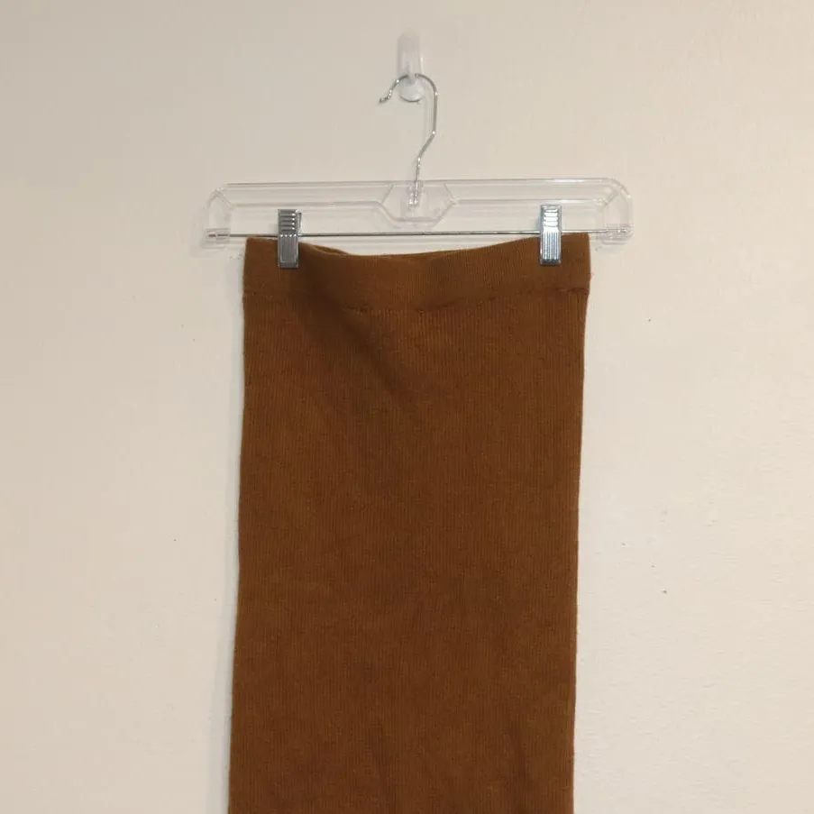 Double Zero  Camel Ribbed Midi Bodycon Skirt Sz S - Image 6