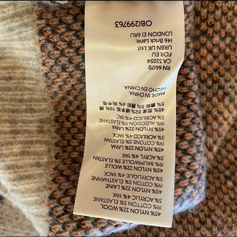 ANTHROPOLOGIE Emmy Cowl Neck Wool Blend Leopard Print Tunic Size M NEW - Image 9