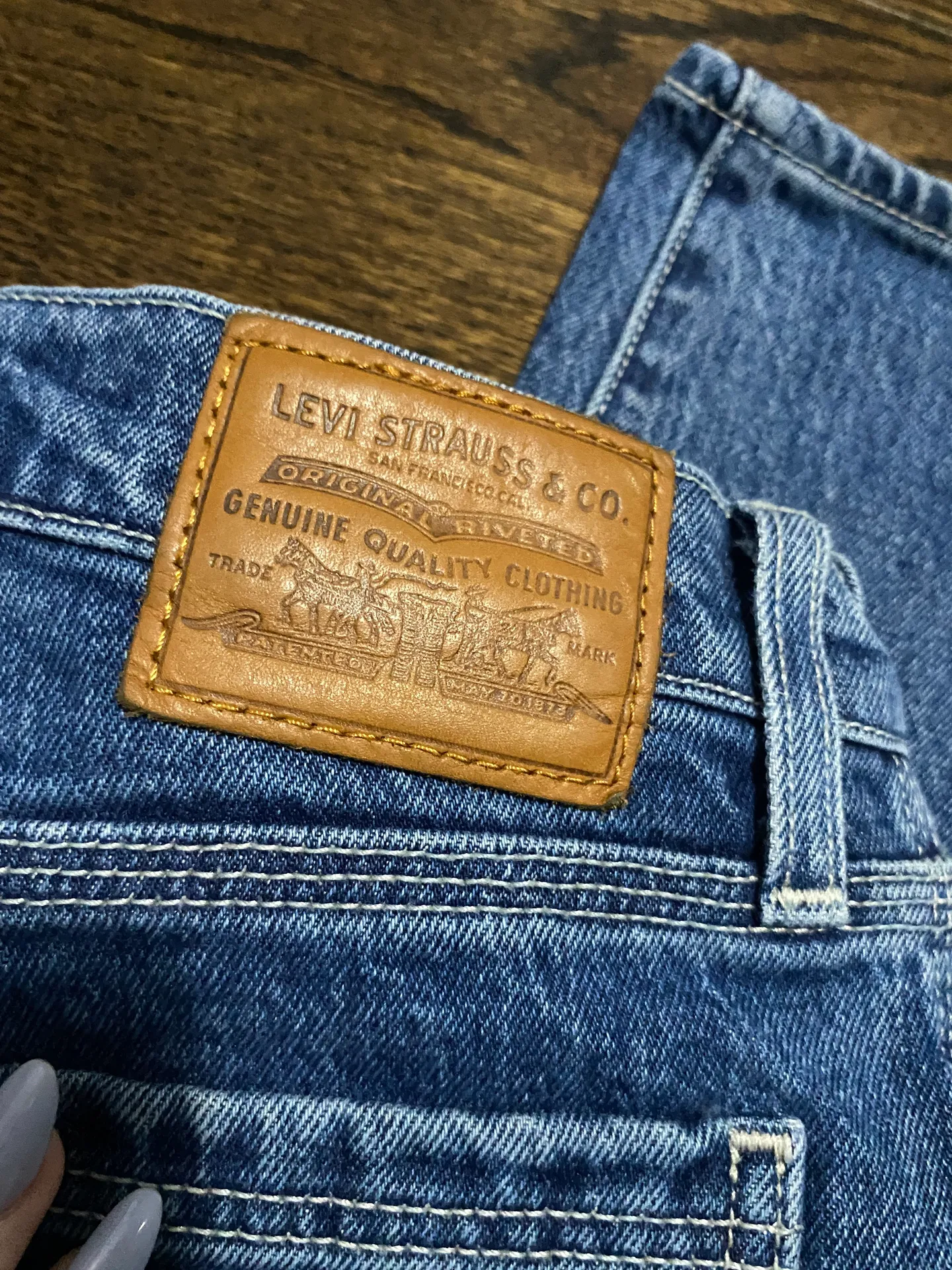 Dark Blue Wegdie Straight Jeans - Image 4