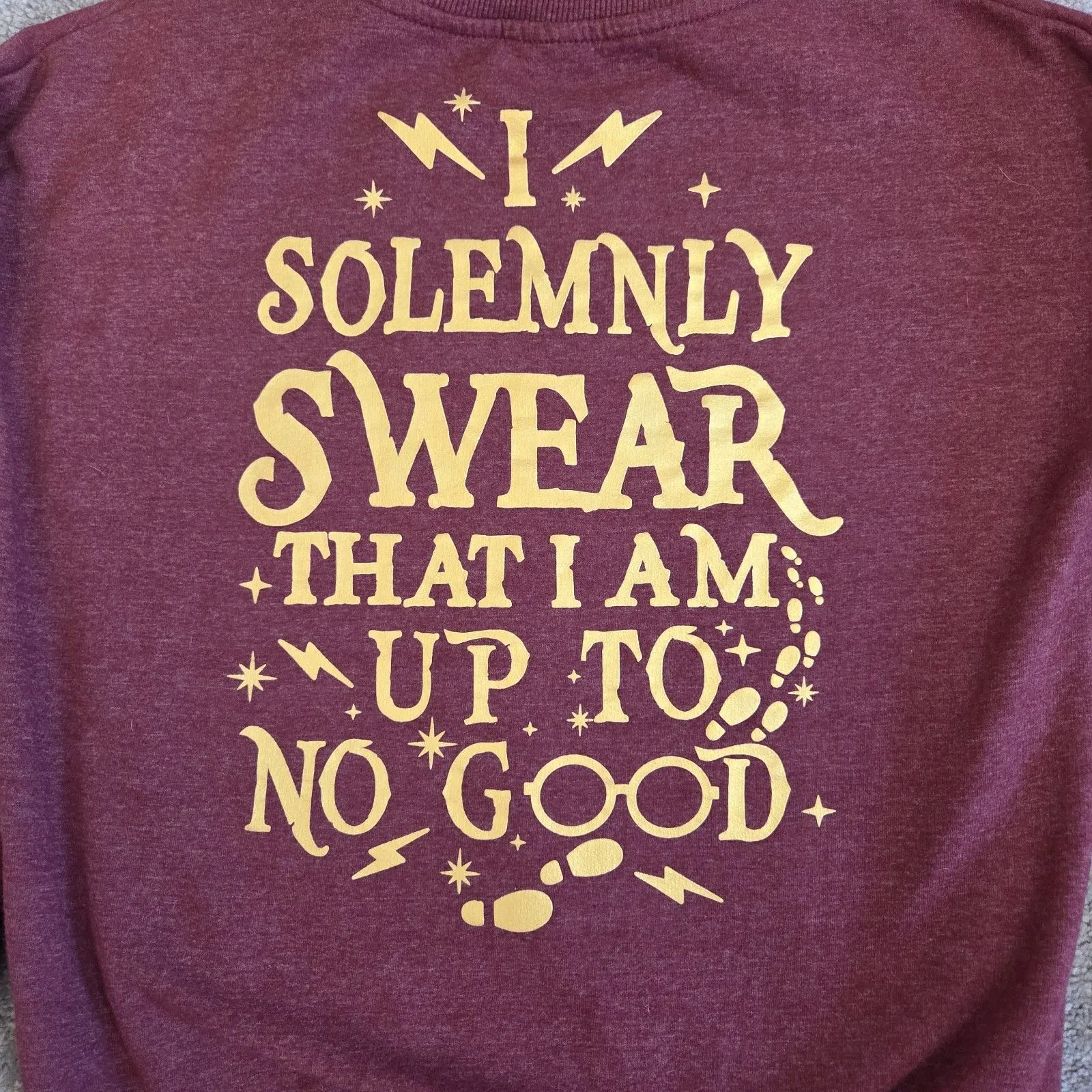 Harry Potter Wizarding World Of Sweatshirt Junior XL Pullover Maroon - Image 12