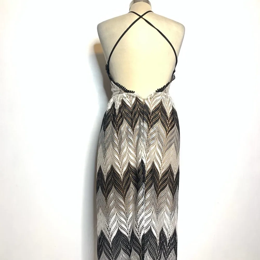 Dress the population Lucia lace chevron maxi dress - Image 5