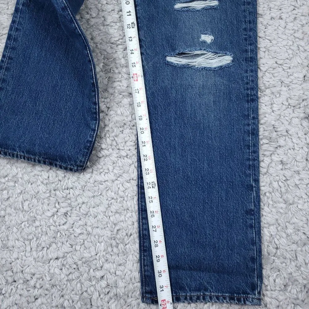 Levi's Premium 501 '90s Straight Baggy Jeans Blue Women's Size 26 x 32 Y2K Loose - Image 9
