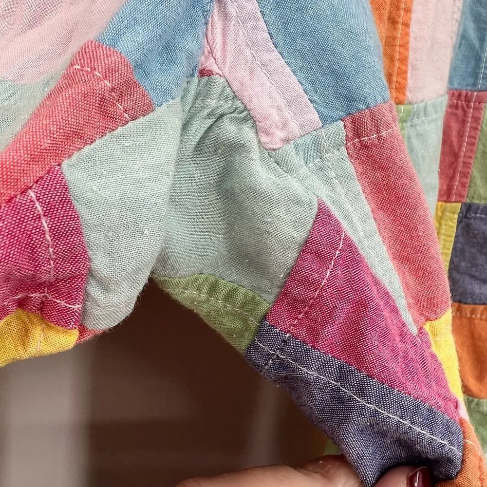 Brooks Brothers Womens Straight Leg Pants Multicolor Geometric Pockets Patches 6 - Image 9