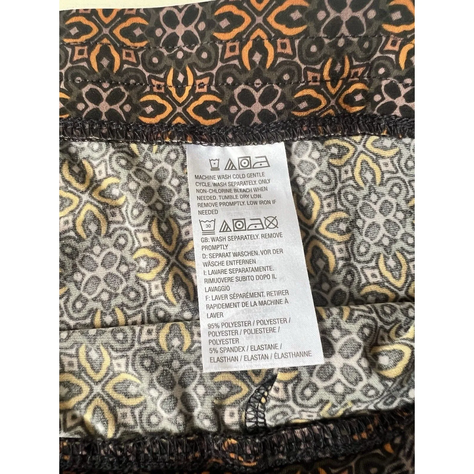 Susan Graver Women’s Pull-On Geo pattern Liquid Knit‎ Dress Pants Size 3XP - Image 3