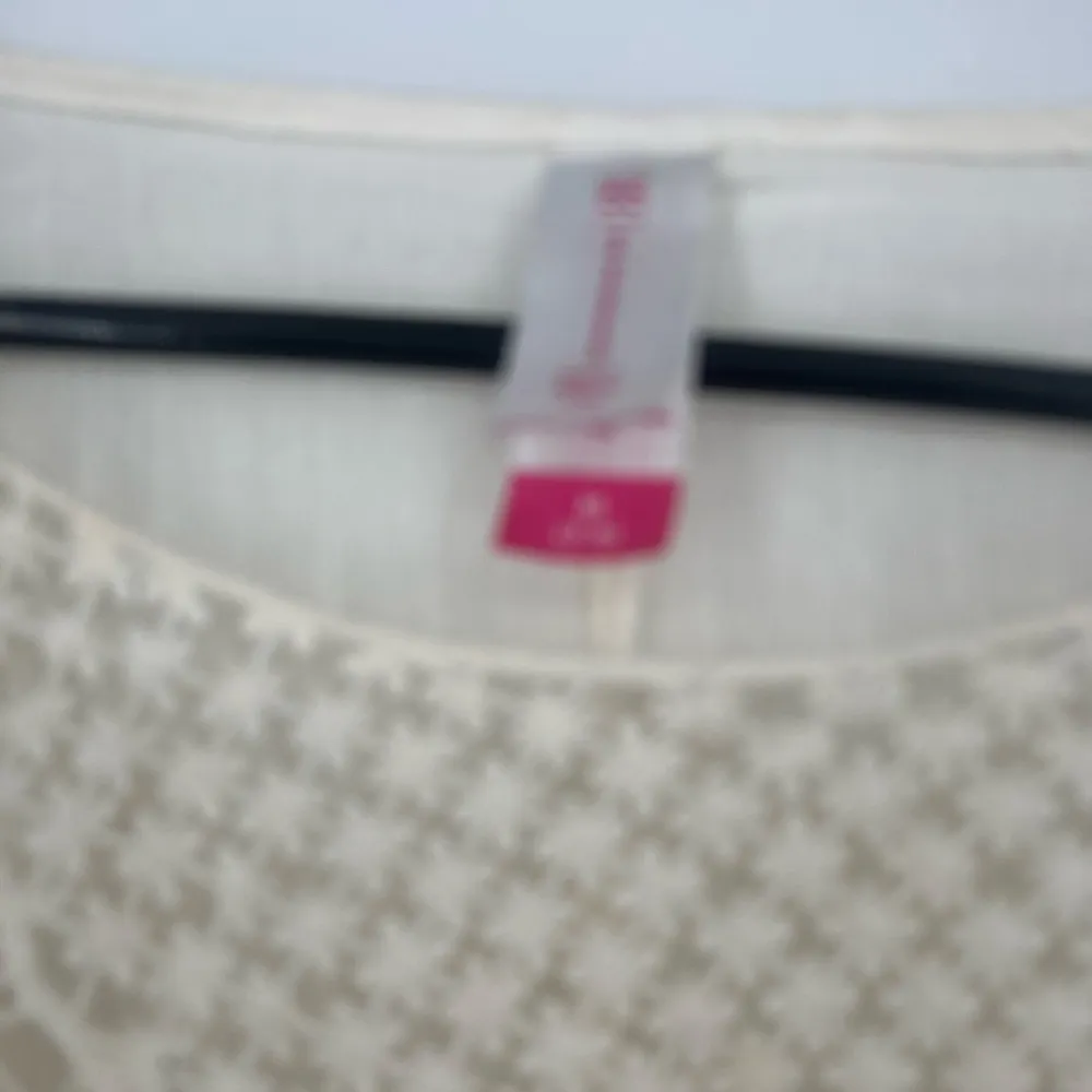 Cream Crochet Poncho Top coverup boho - Image 3