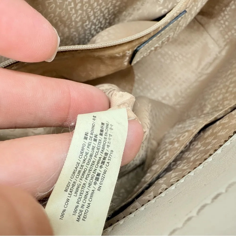 Kate Spade New York Colorblock Ivory cream Leather Double Handle Large Tote Bag - Image 10