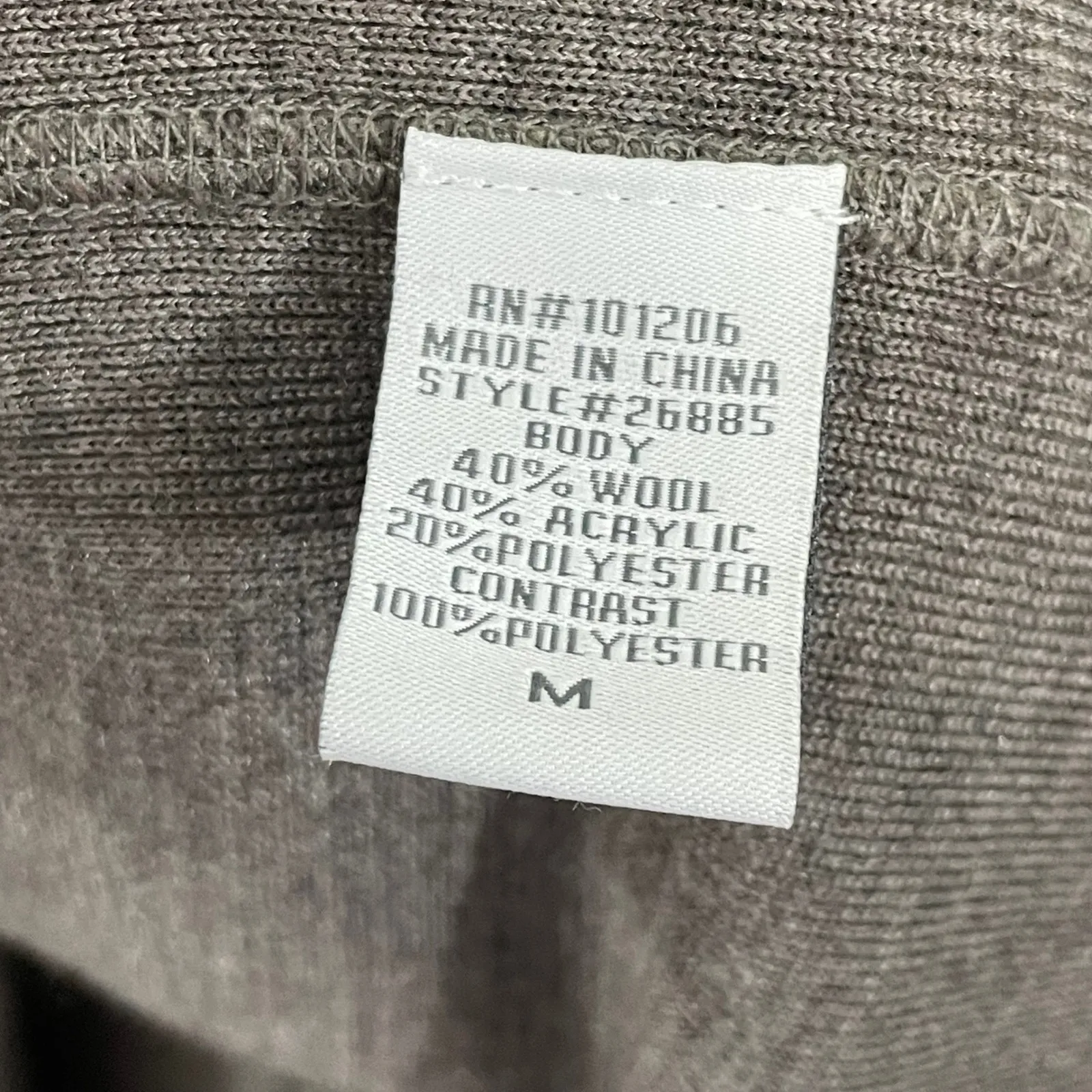 Soft Surroundings Cardigan Sweater Medium Taupe Brown Faux Suede Trim Open Front - Image 7