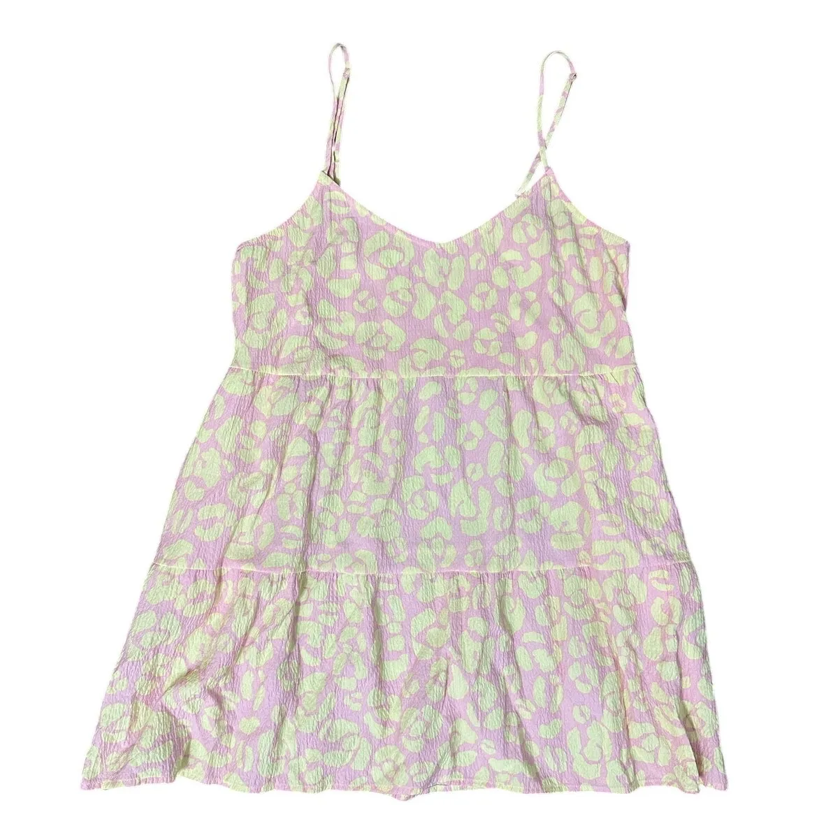 Show Me Your Mumu Mini Dress Yellow & Pink Cheetah Print - Image 8