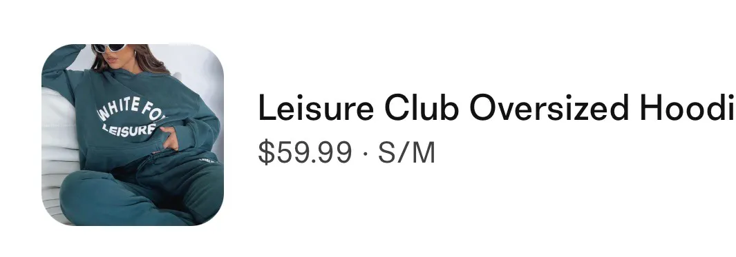 White Fox Boutique Leisure Club Matching Sweat Set - Image 3