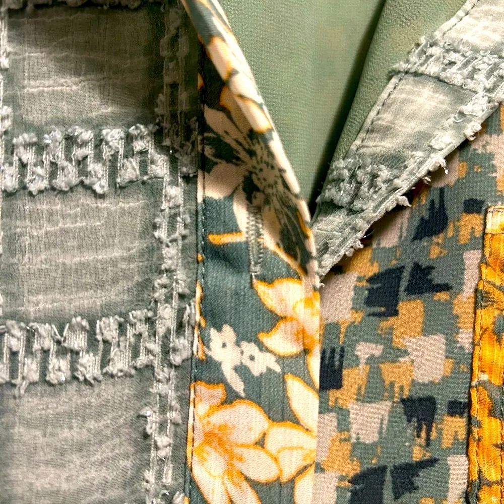 NWOT Large Miss Me Embellished Patchwork Top - Image 10