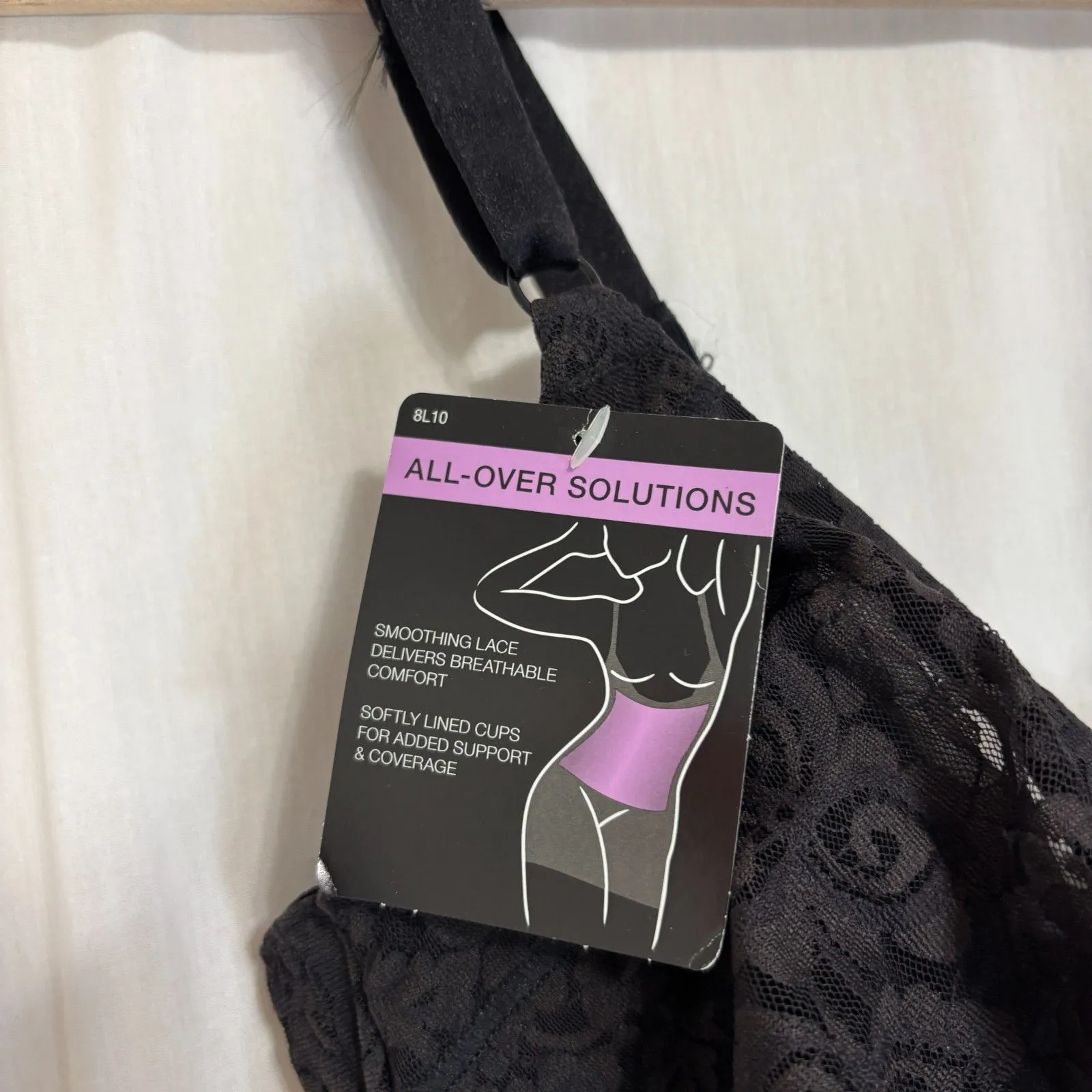 Bali Lace 'N Smooth Shapewear Firm Control UW Cups Power Wear Women 36D 8L10 NWT - Image 5