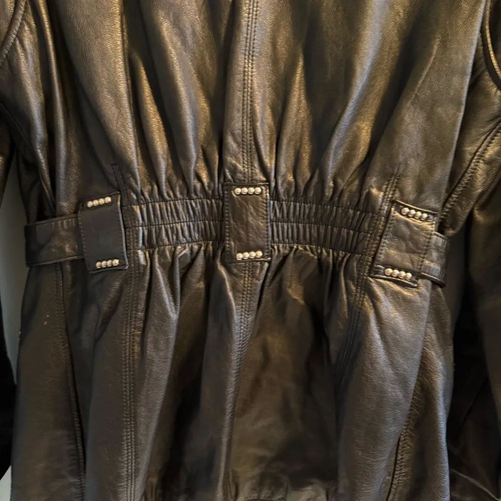 Harley Davidson Women’s Black Leather Biker Riding Jacket - Image 8