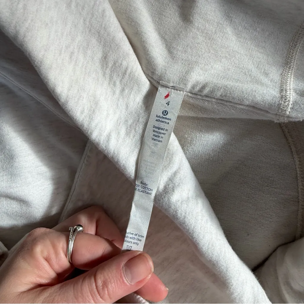 Lululemon cream beige zip up sweater size 4 - Image 6