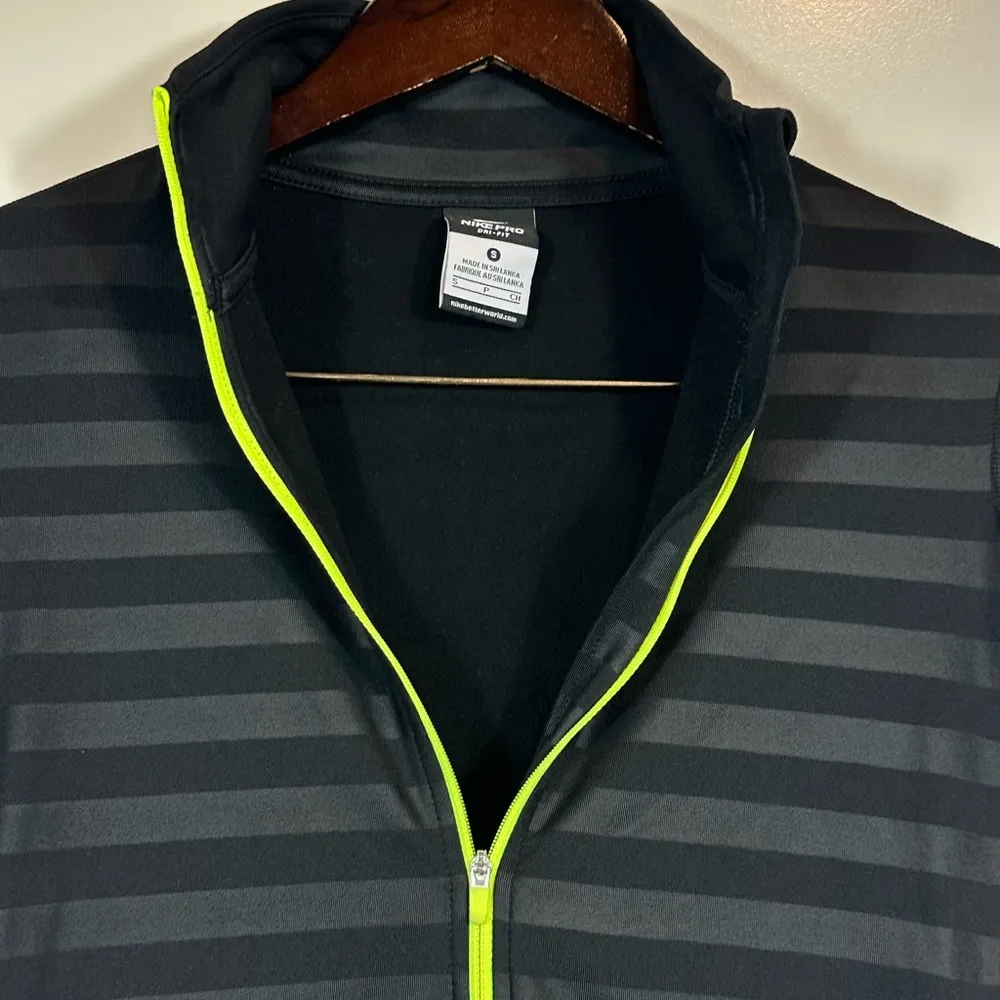 Nike Pro Dri Fit Hyperwarm 1/2 Zip Black Pullover Women’s Size Small Slim Fit - Image 3