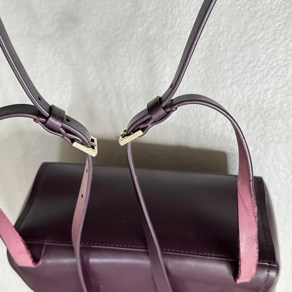 Kate Spade Leather Backpack Burgundy - Image 7
