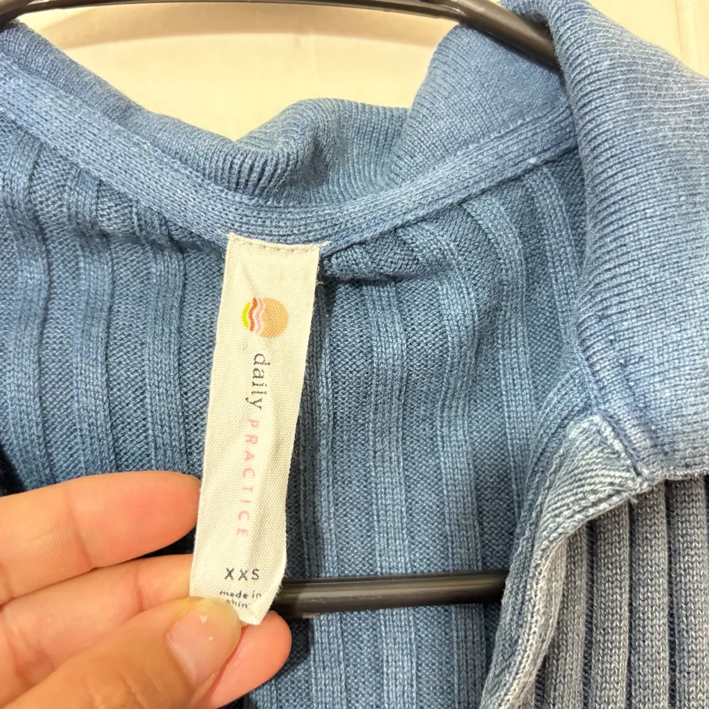 Daily Practice by Anthropologie Morris Sweater Midi Dress Blue Size XXS - Image 6