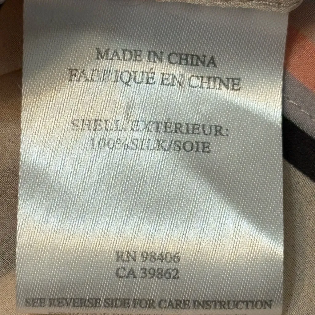 Theory Multicolor Striped Button-Down 100% Silk Shirt size M * - Image 6