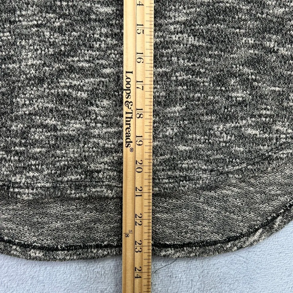 Free People Beach Nani Marled Knit Sweater XS Heather Gray Rolled Sleeve Slouchy - Image 11