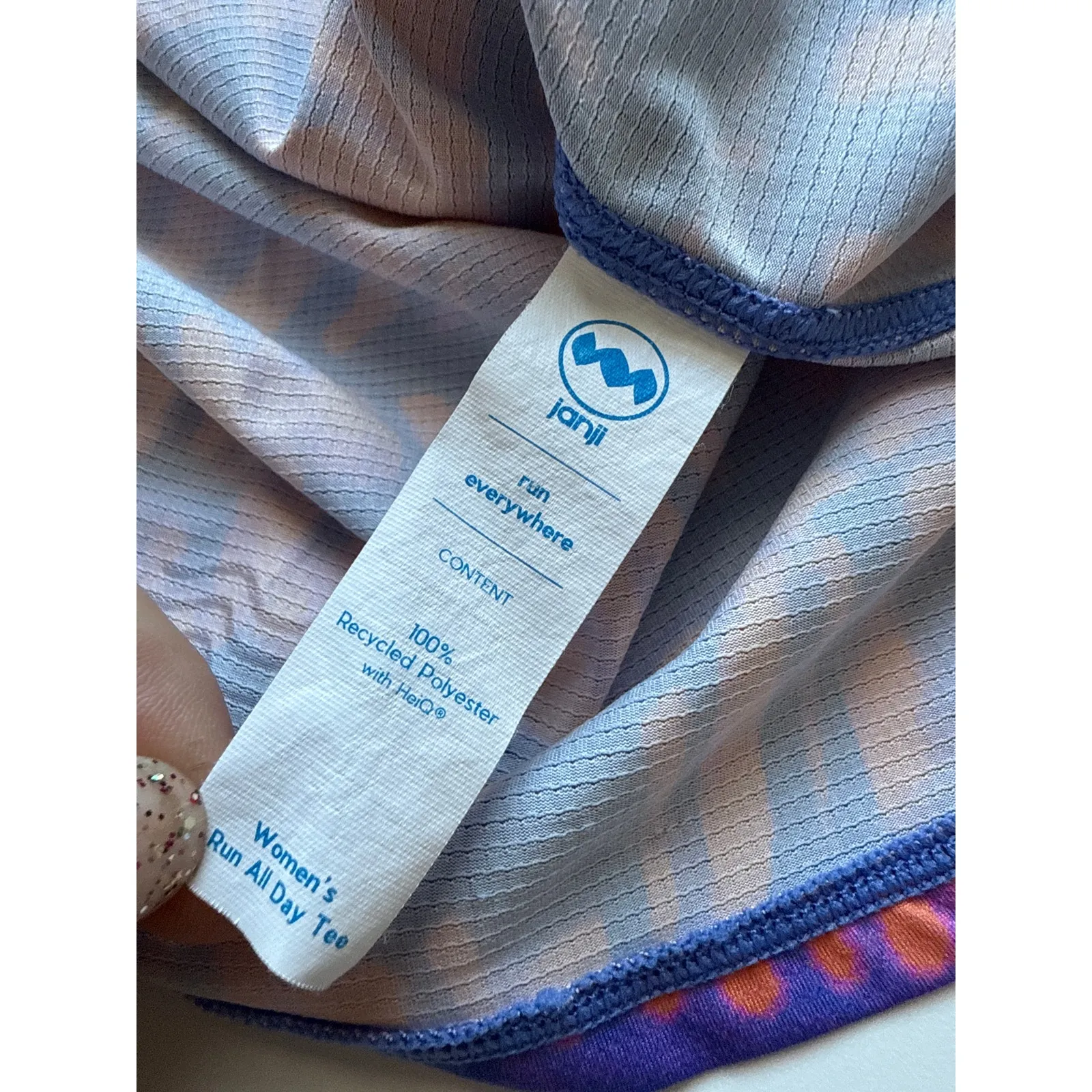 Janji Women's Run All Day Short Sleeve Tee Size Small Orange - Image 6