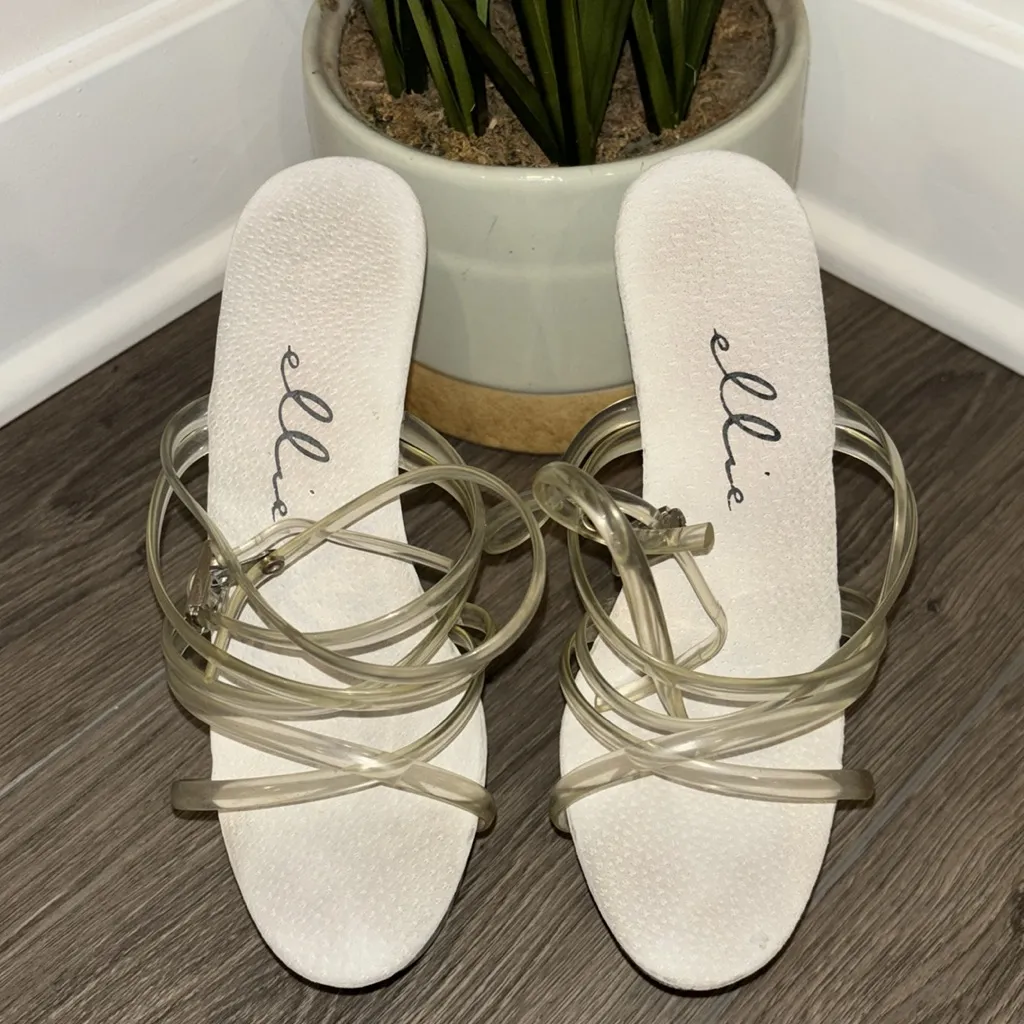 Ellie  Platform‎ Clear Strap Heels - Image 3