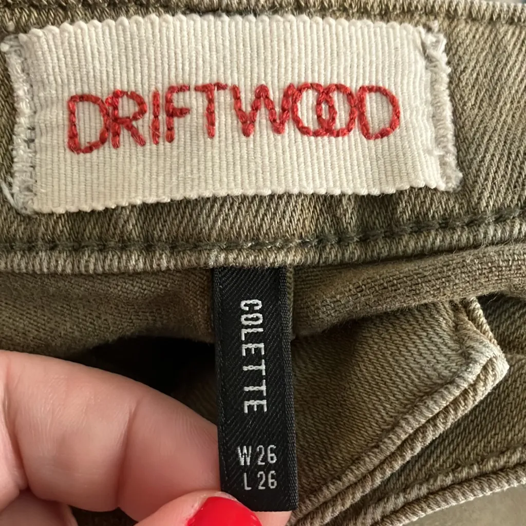 Driftwood Colette Stretch Denim Cuffed Cropped Straight Leg Jeans, Size 26 - Image 5