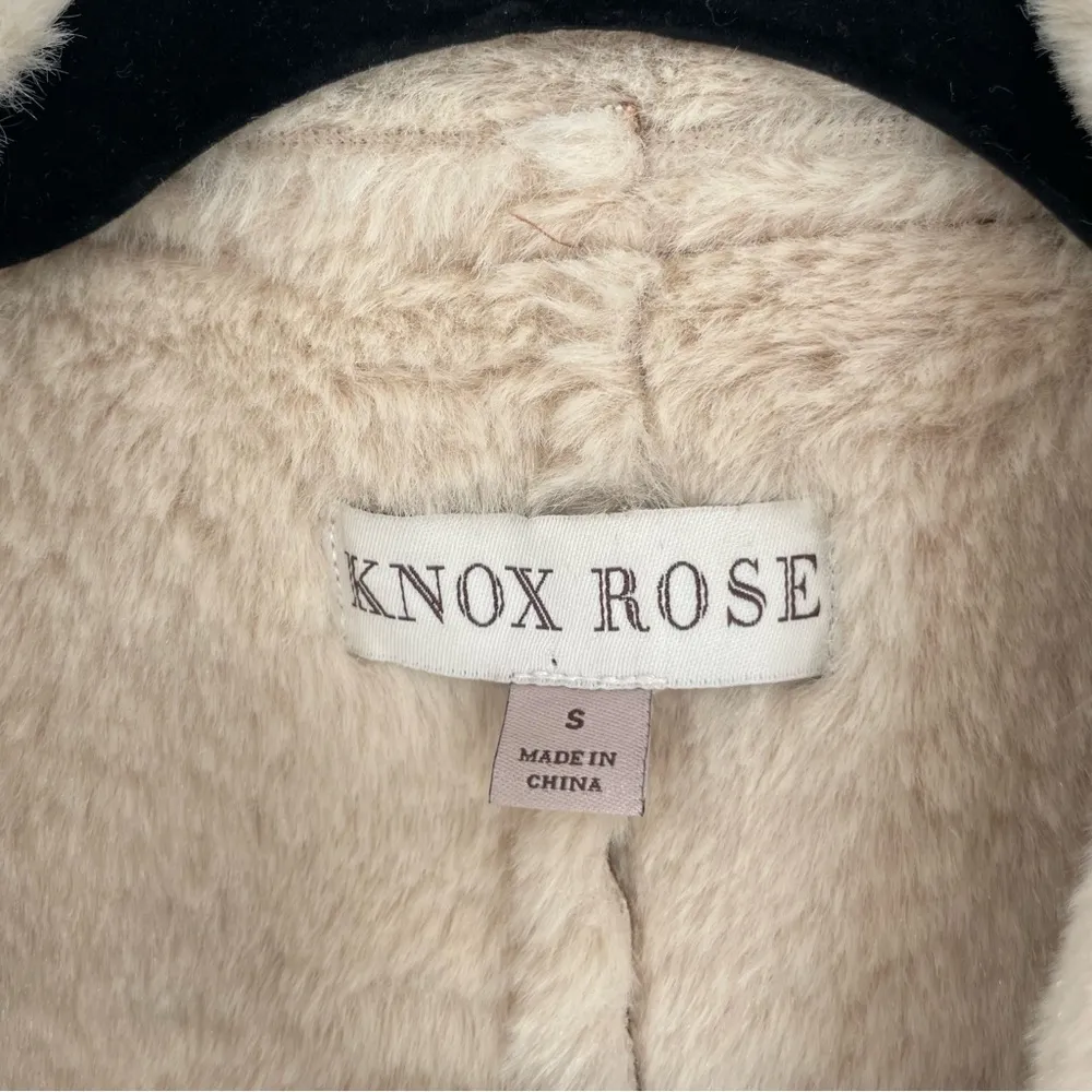 Women’s Knox Rose Long Faux Suede Sherpa Vest, Size Small - Image 6