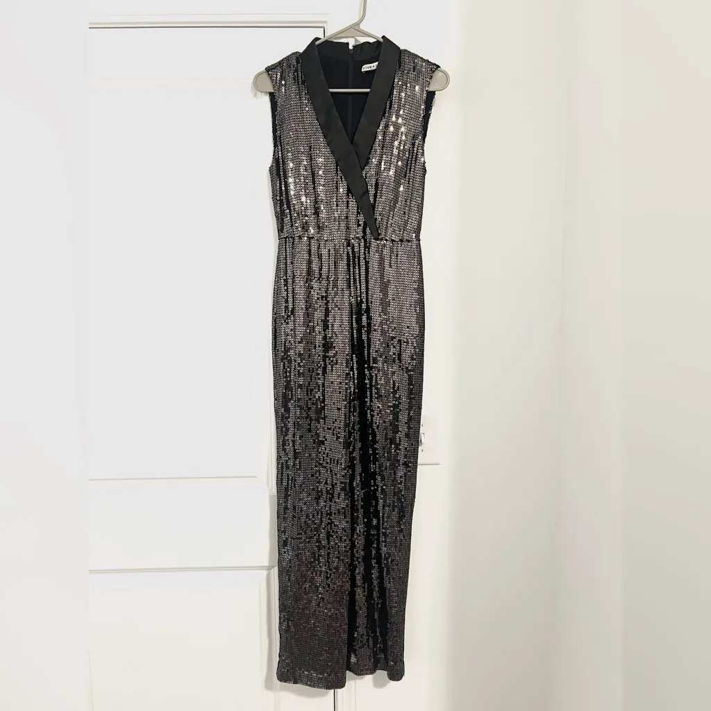 Alice and Olivia Lyle Sequin Jumpsuit - Image 3