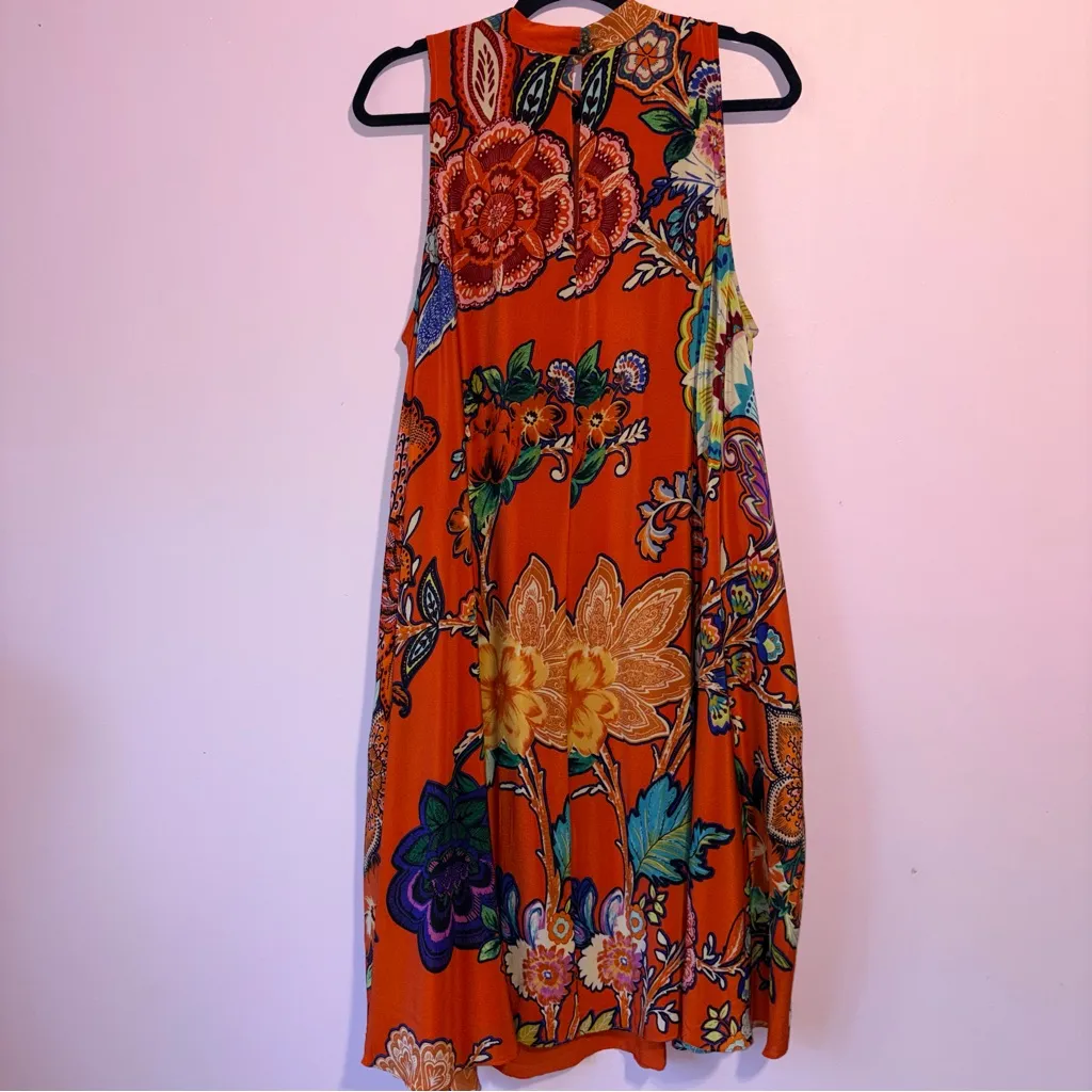 Maeve Anthropologie Larkhill Silk Midi Dress Women L Boho Flounce Artsy Sundress - Image 10