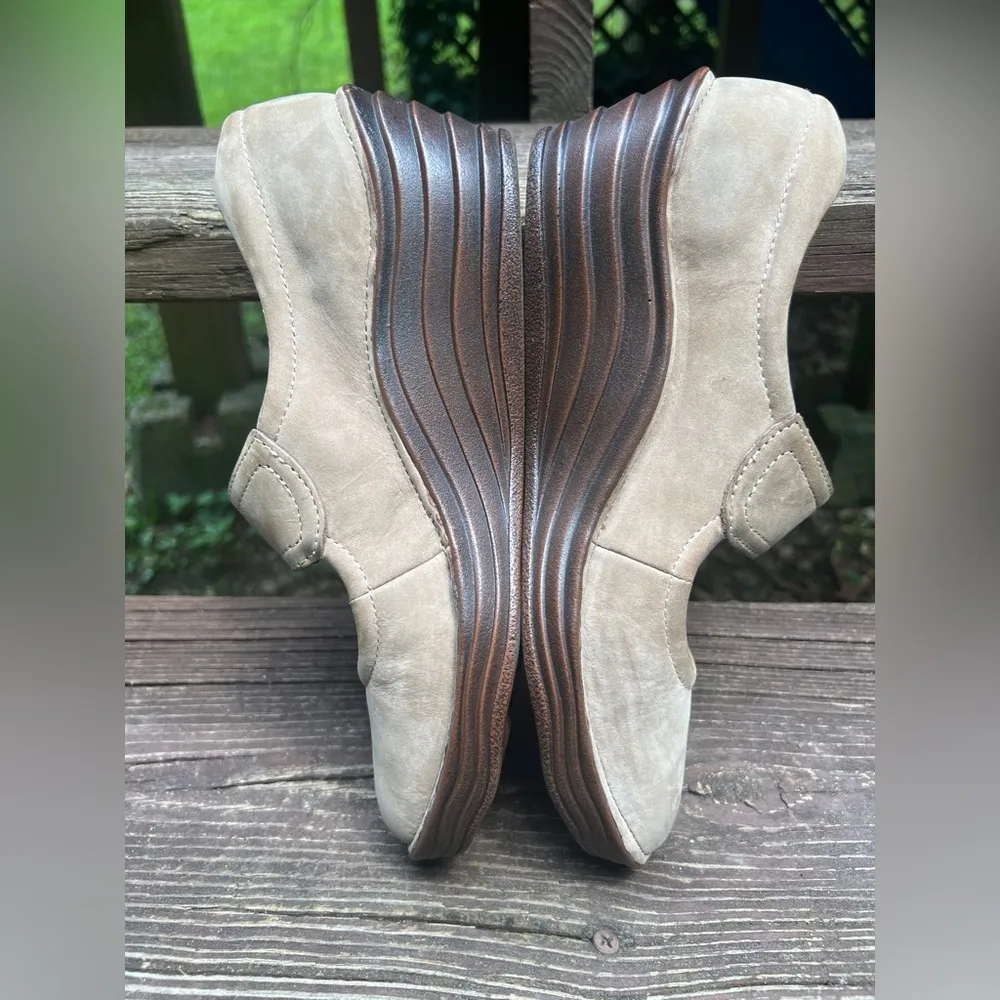 Bionica Flow Women’s Comfort Adj. Stone Leather Mary Jane Wedge Shoes|Size: 7.5M Tan Size 7.5 - Image 7