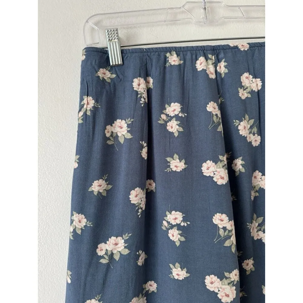 NWT American Eagle Blue Floral 90s Style Cottagecore Mini Skirt Size Small - Image 4