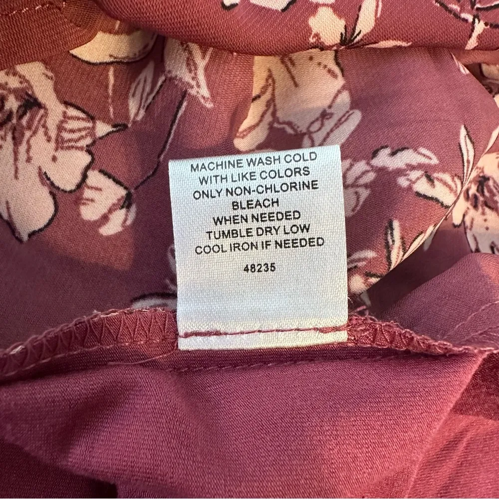 41 Hawthorn Orlee Mixed Material Dark Pink Floral Sleeveless Top size XXL NWT - Image 12