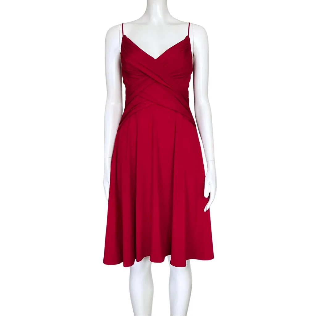 Vintage Y2K Red Hoco Cocktail Dress Medium Homecoming Wedding Guest Retro Vampy - Image 3