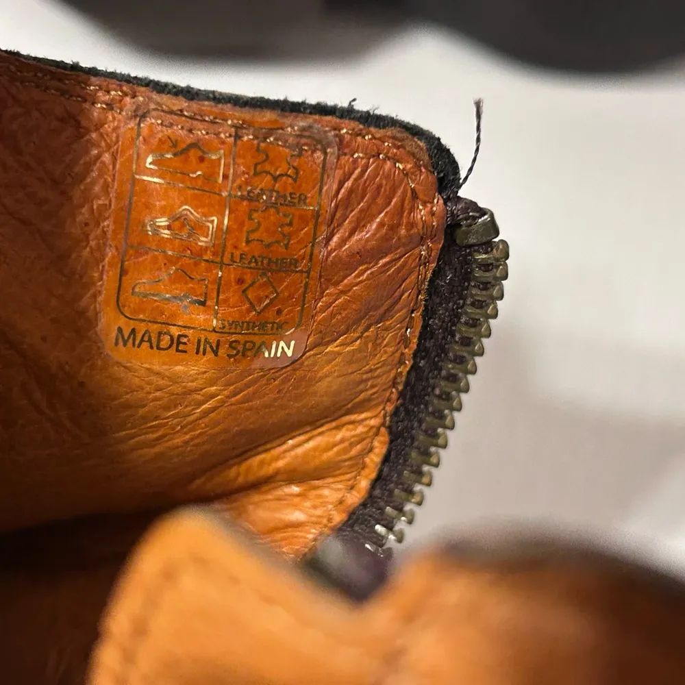 Kanna brown leather pointed toe ankle boots women size EU 36 made in Spain US 5 - Image 8