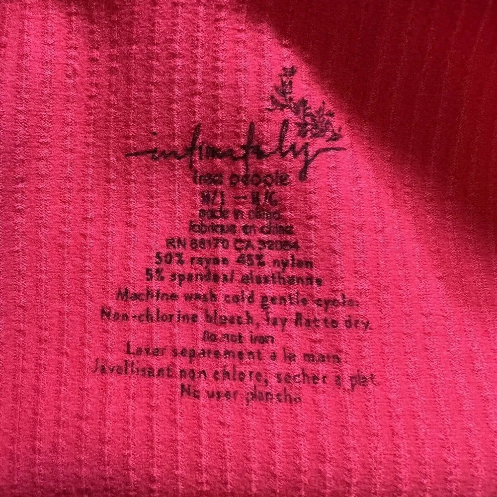 Free People  Cherry Red Solid Rib Brami New M/L - Image 39